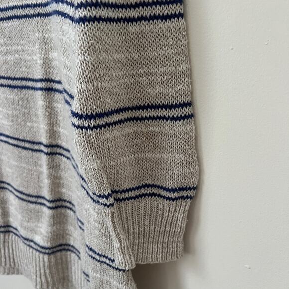 Madewell Crewneck Cabin Stripe Linen Silk Blend Knit Sweater Size S - Picture 4 of 14